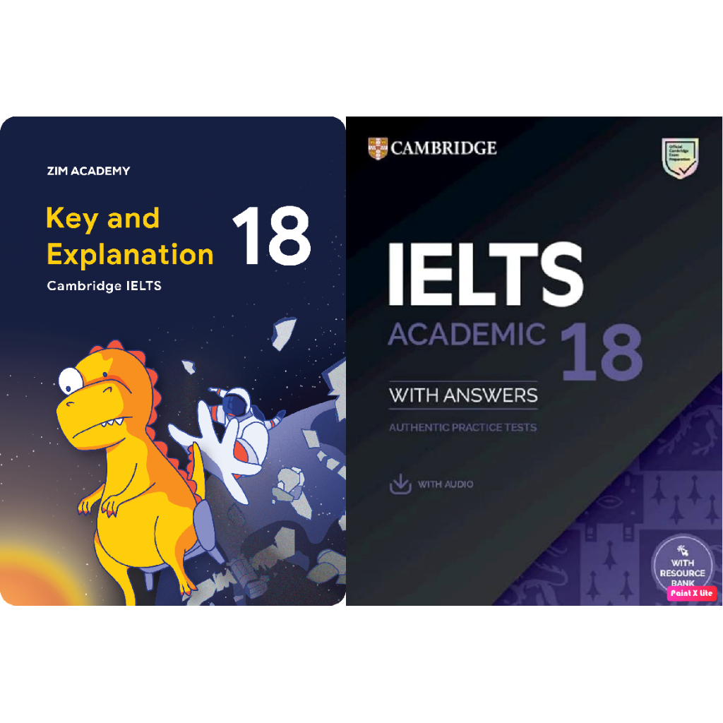 Combo หนังสือ Cambridge IELTS 18 - รวมโจทย์ข้อสอบ IELTS Cambridge พร้อมคําอธิบายตอบรับอย่างละเอียด