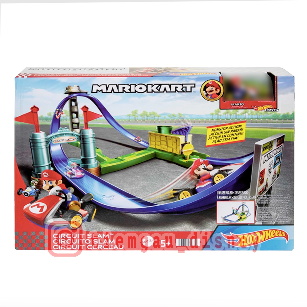 Hot WHEELS Mario Kart Circuit Slam Toy - ของแท ้ Mattel