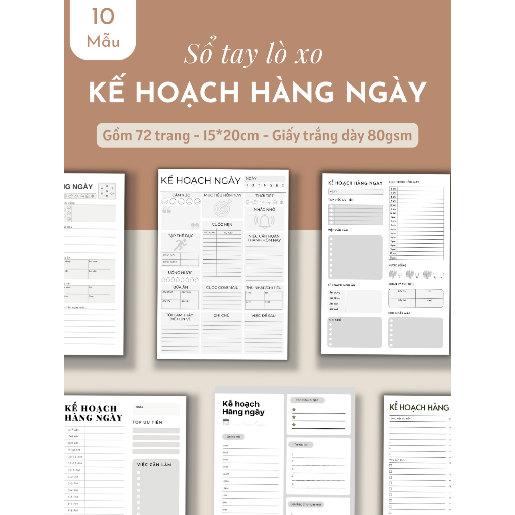 [นักวางแผนรายวัน - 2025] ฝาครอบกระจก Goal Planner Daily Planer - STNK02