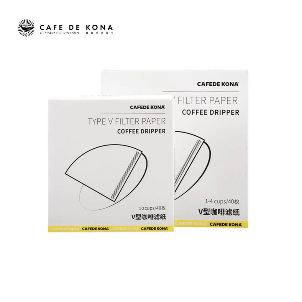 กระดาษกรองกาแฟ Volcano Volcano V60 40 แผ่น Cafede Kona