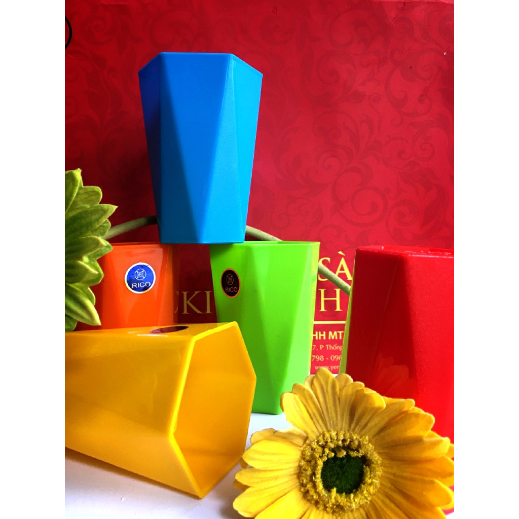Wholesale (COMBO of 5 HEX RICGONAL CUP IN MANY COLORS) ถ้วยหกเหลี่ยม -FHT-