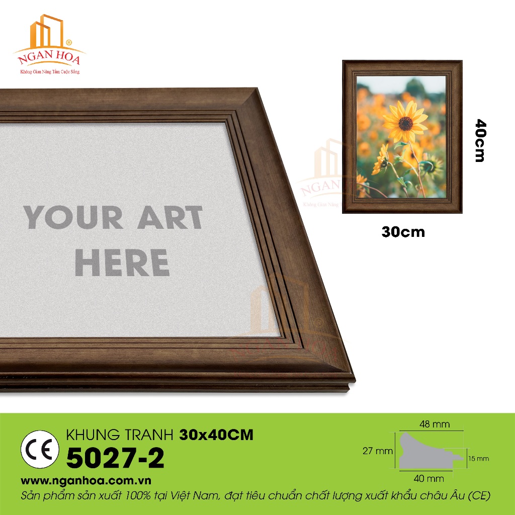 กรอบรูปตกแต่งสายน้ําผึ้ง 30x40ซม