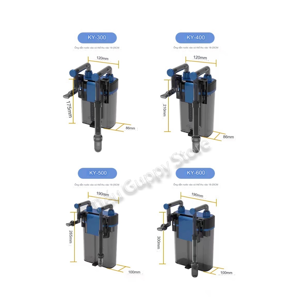 MARINE ไส้กรองแบบแขวน KY300, KY400, KY500, KY600 - ดีไซน์สวยกะทัดรัด