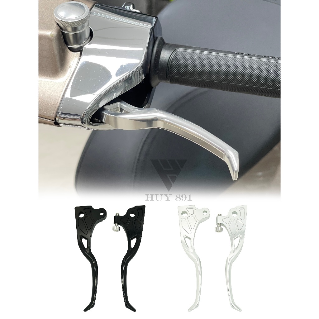 มือเบรกสไตล์ JS Manuf ยาวคู่สําหรับ Vespa Sprint, Primavera, LX/S, Liberty