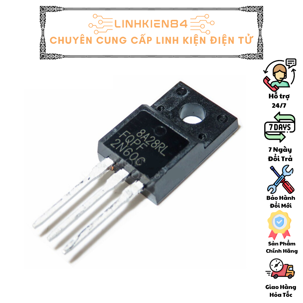 N-Channel Mosfet 2N60 MOSFET N-1CH 1.9A 600V