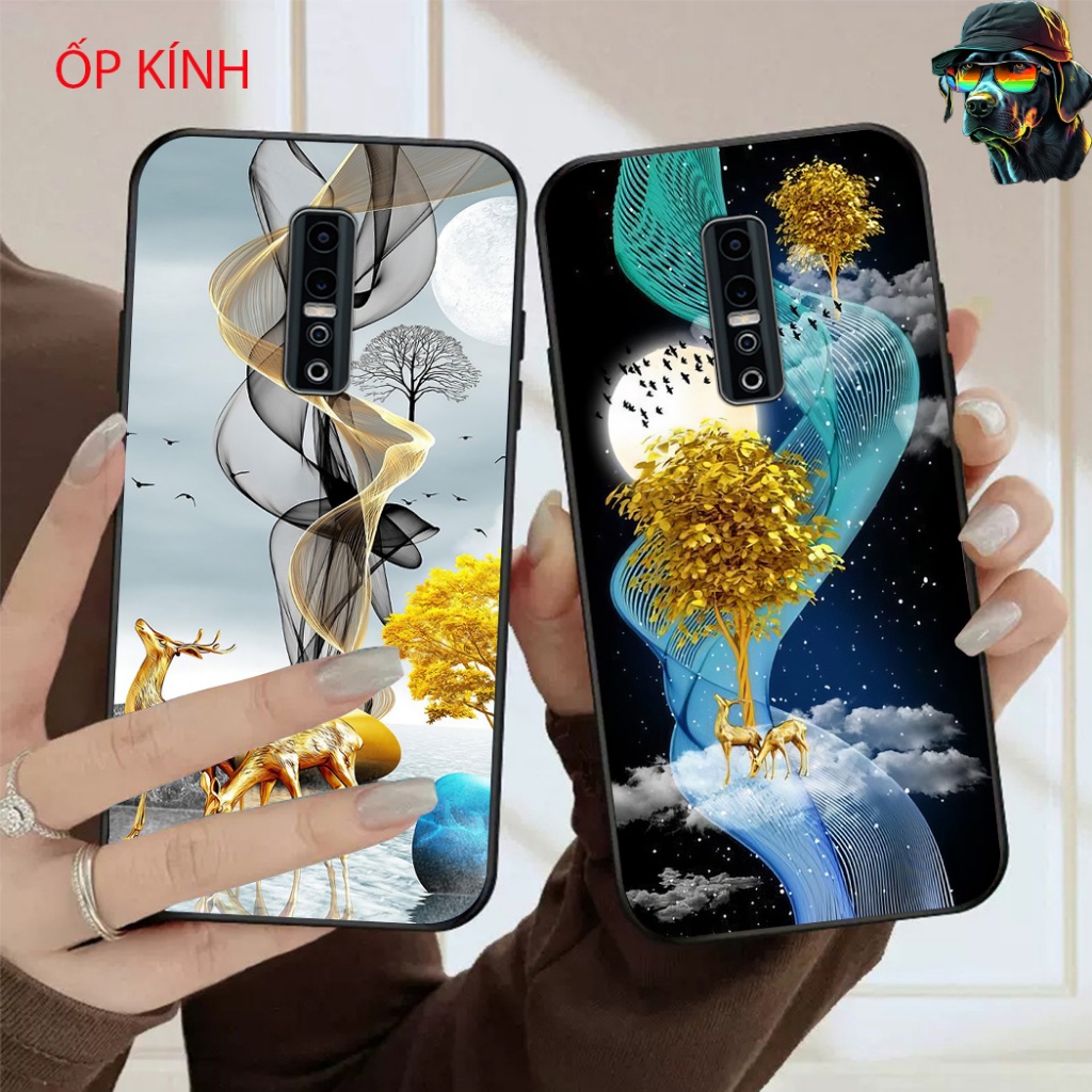 เคสโทรศัพท์กระจก Vivo v17 / vivo v17 pro พิมพ์ลายกวางนําโชค