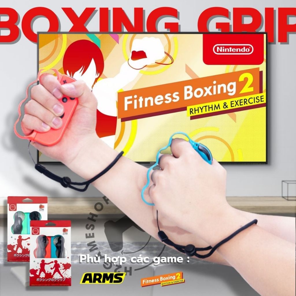 ชุดชกมวยมือจับพร้อมคอนโทรลเลอร์ Joycon, อุปกรณ์เสริม Nintendo Switch, เหมาะสําหรับเล่น Fitness Boxin