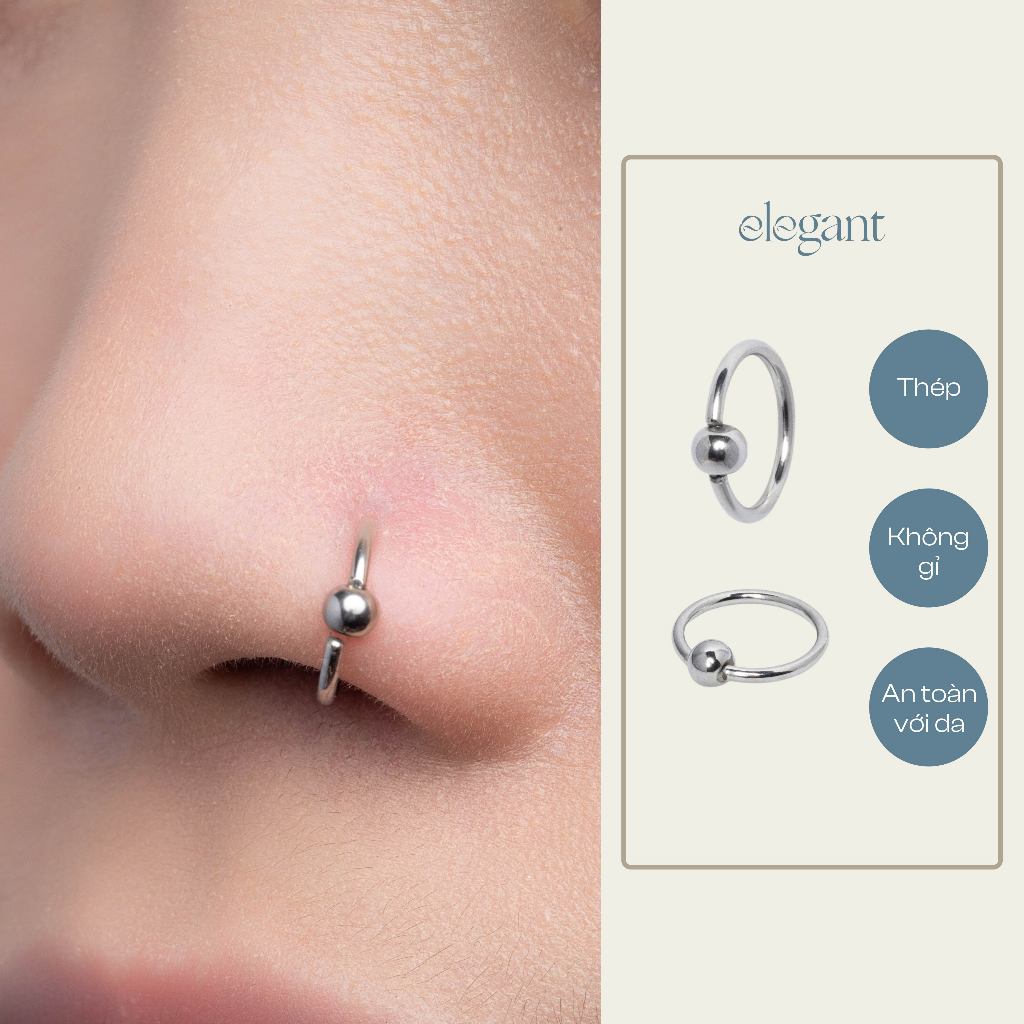 NOSE RING BALL Elegant NOSE RING (ราคา 1 ชิ้น)