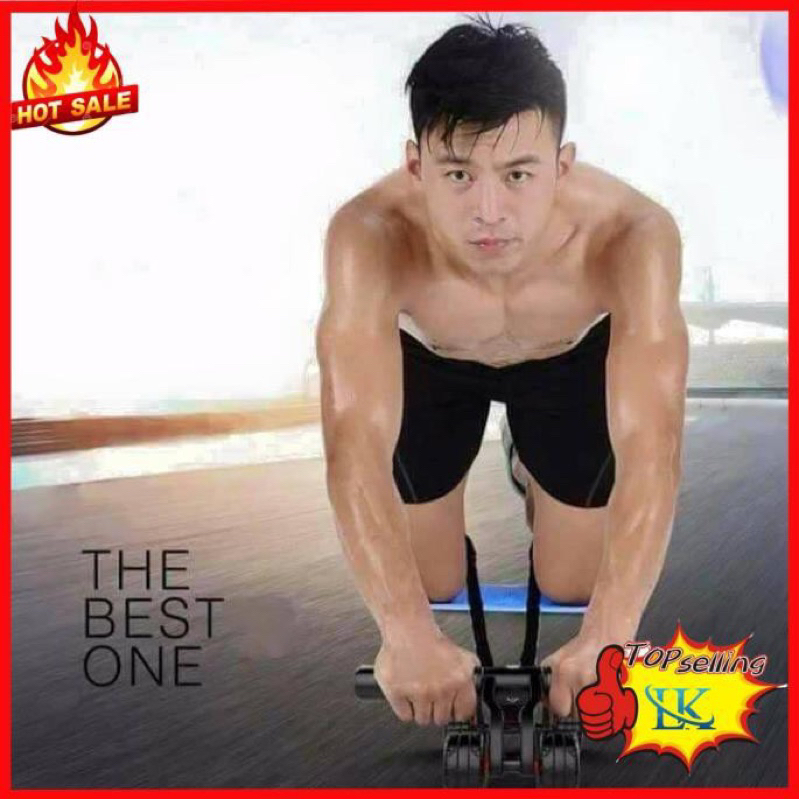 4-WHEEL ABDOMINAL EXERCISE ROLLER, ANTI-Push, TIGHTEN, LOSE WEIGHT, BEAUTIFUL FORM