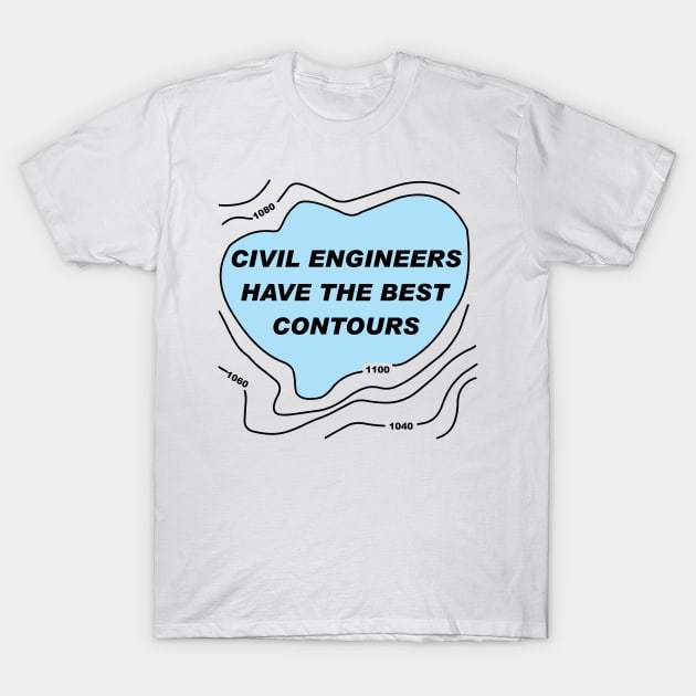 Civil Engineer Blue Contours TShirt Civil Engineer Blue Contours TShirt - TEE49