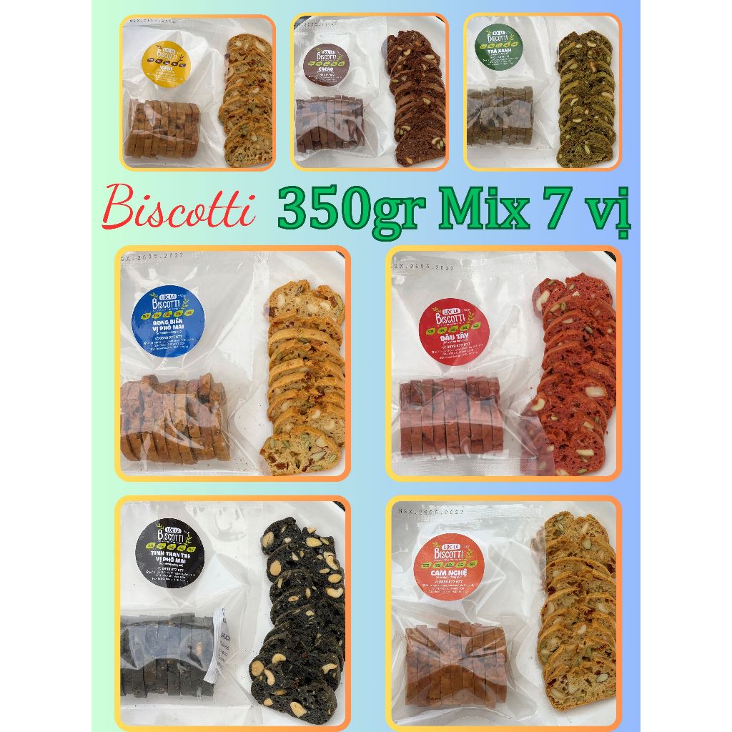 Biscotti Mix 7 รสชาติ 700gr Healthy Standard สําหรับ Dieters ลดน ้ ําหนักเพื ่ อสุขภาพ