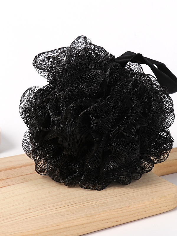 Classic Black Shower Sponge,Black Shower ball เพื่อขจัดผิวที่ตายแล้ว-SU888