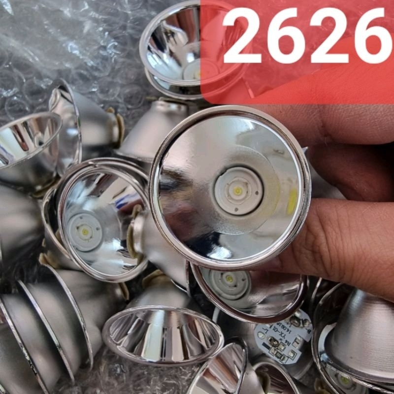 ไฟฉายสะท้อนแสง 3v - 3.7v 1w แสงสีขาว 4cm (2626)