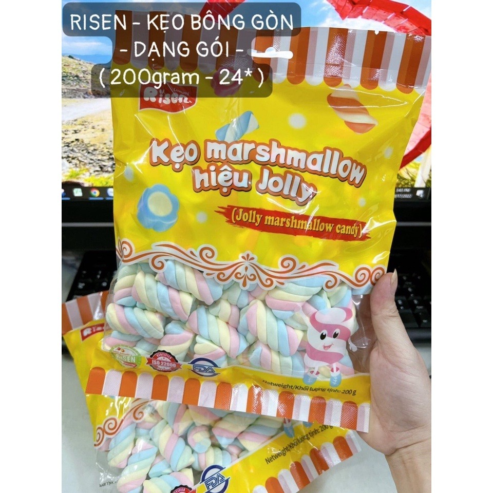 มาร ์ ชแมลโลว ์ Jolly Risen Marshmallow Marshmallow Candy 200g