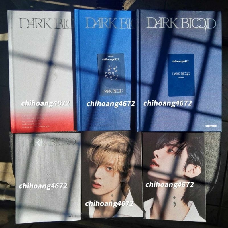 [มีจําหน่ายซื้อ 1 แถม 1] อัลบั้ม dark blood enhypen ครบชุดโปสการ์ด sunhoo jungwon jay jake sunoo hee
