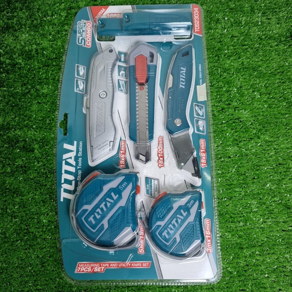 Combo ชุดมีดยูทิลิตี้ 25 ชิ้น และกรรไกรเหล็กที่ใช้ทอง Total TOS23034