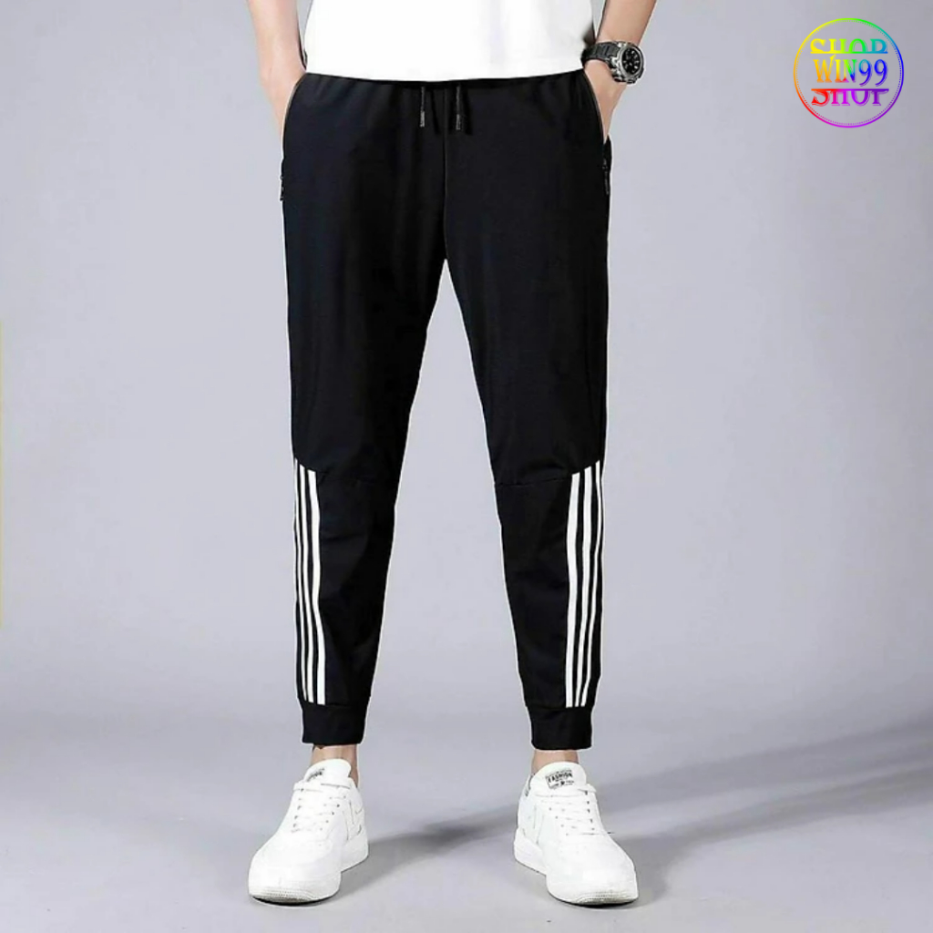 กางเกงกีฬา Herringbone สําหรับผู้ชายกระเป๋าซิปกางเกงจ็อกเกอร์สําหรับ Home และ Going Out - win99 C1
