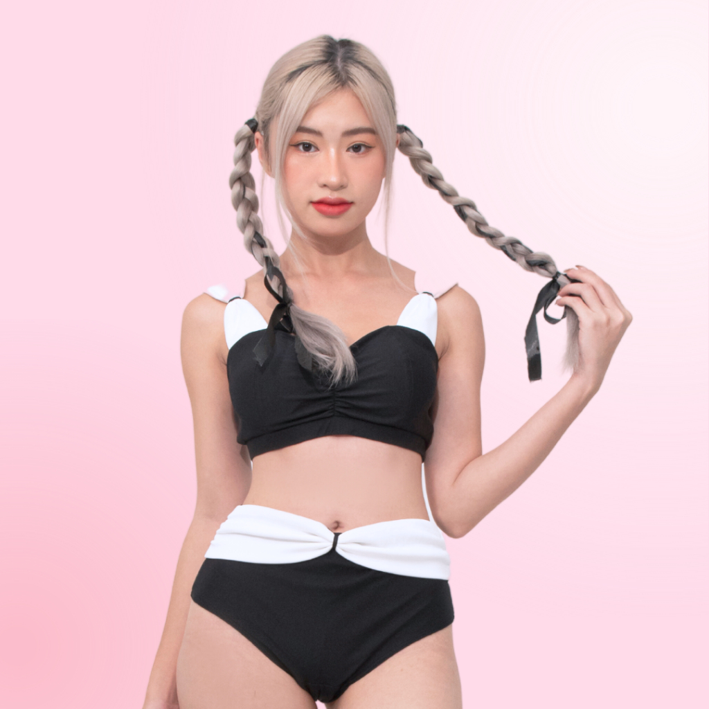 Spincess Polewear - ริบบิ้นสีดํา (รูปถ่ายจริงที่ทางร้านถ่าย - สินค้าออกแบบ)