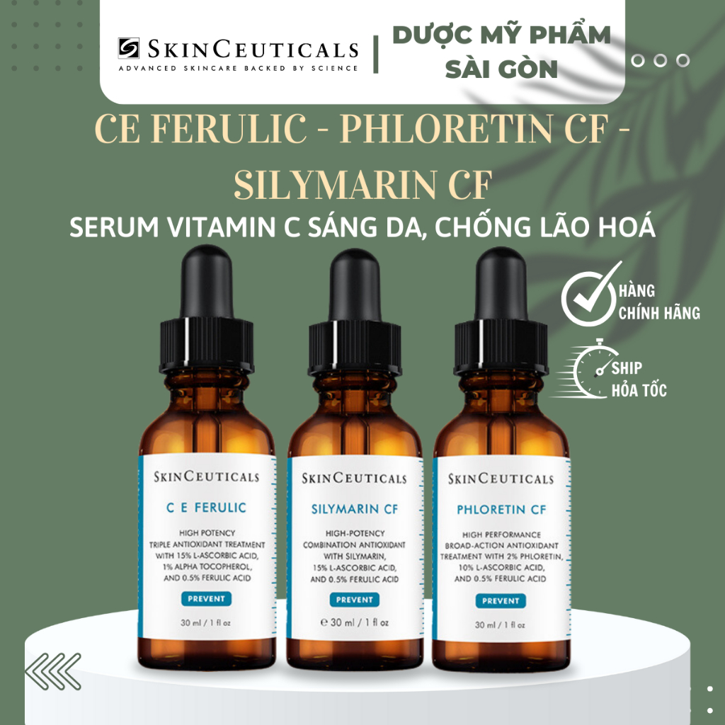 Oxy [ ผลิตภัณฑ ์ ของบริษัท ] Phloretin CF - CE Ferulic Serum - Silymarin CF anti-oxidant, brightening สีผิวกระจ ่ างใส Skinceuticals