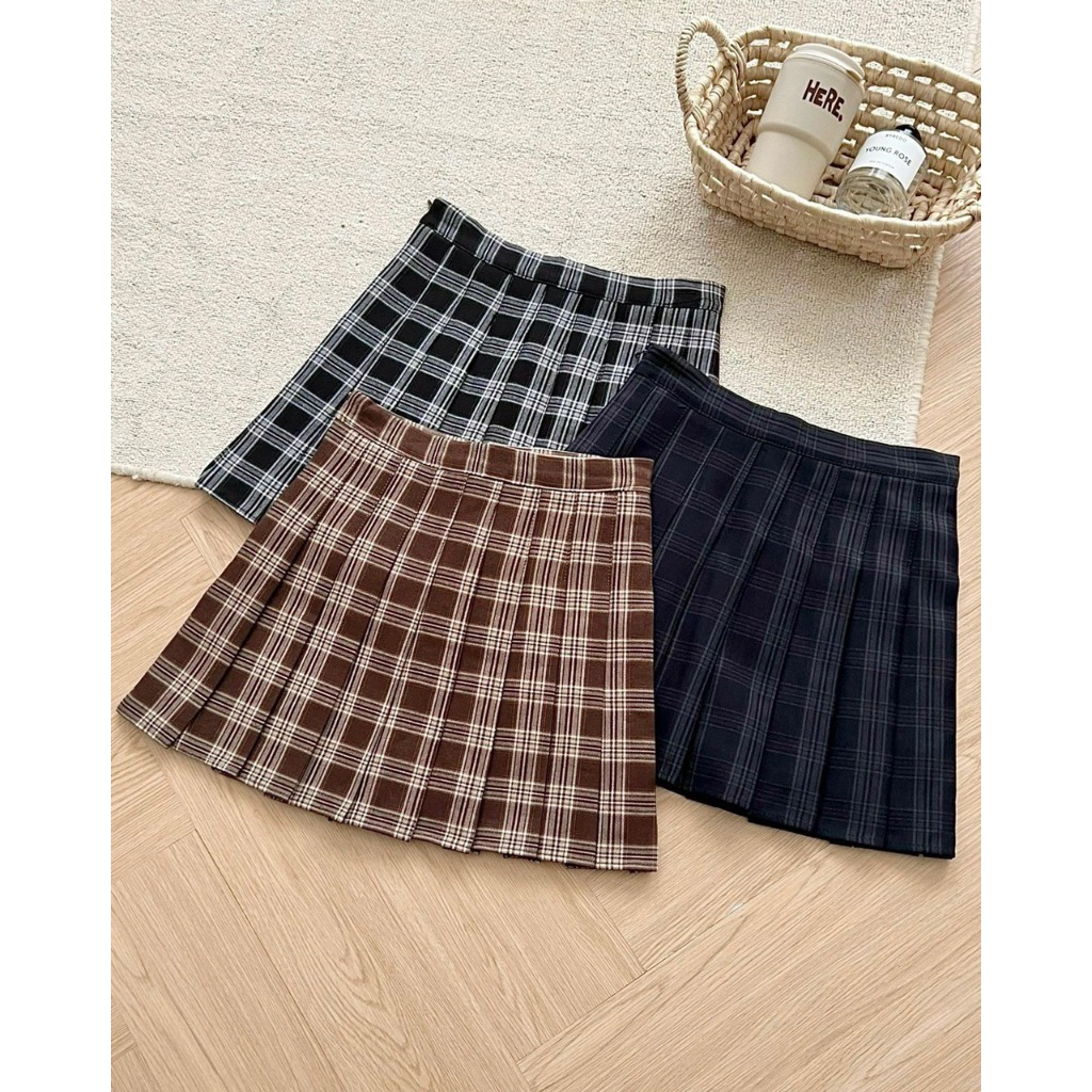 CV282 - CHECKED TENNIS SKIRT