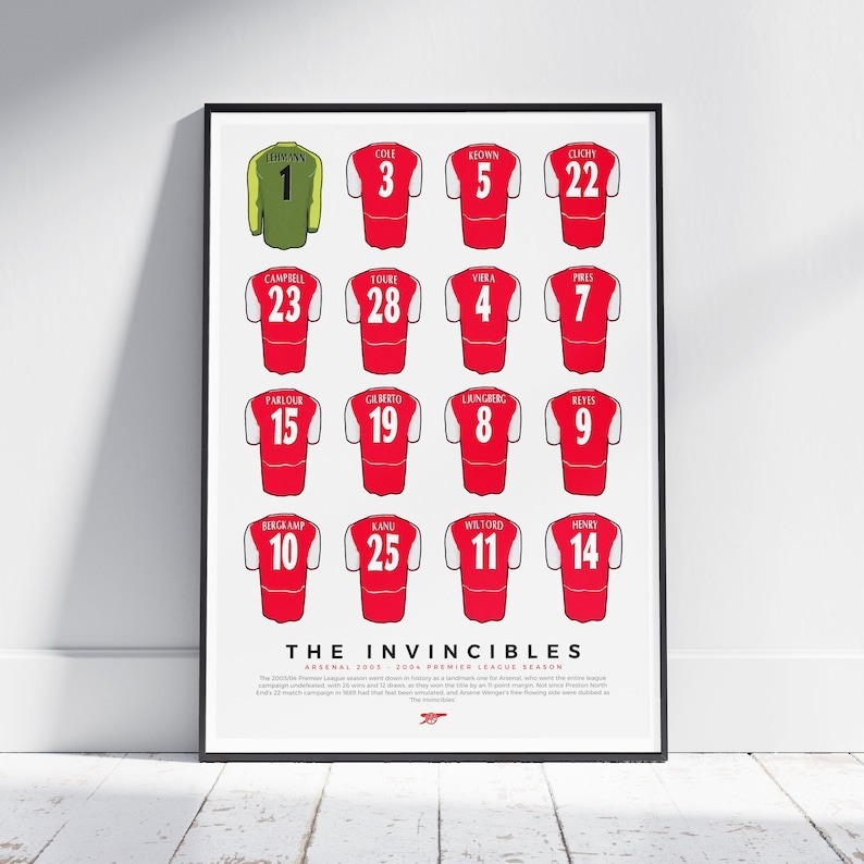 Arsenal Invincibles 2003 2004 เสื ้ อฟุตบอลทีมพิมพ ์