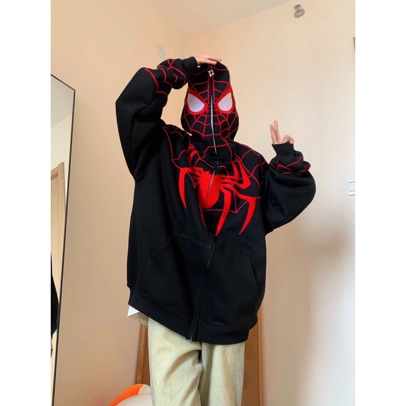 คุณภาพสูง Ge.ntMan Spider-Man Hoodie ผู ้ ชายและผู ้ หญิง Hoodie แจ ็ คเก ็ ตผ ้ าฝ ้ าย Felt Spider