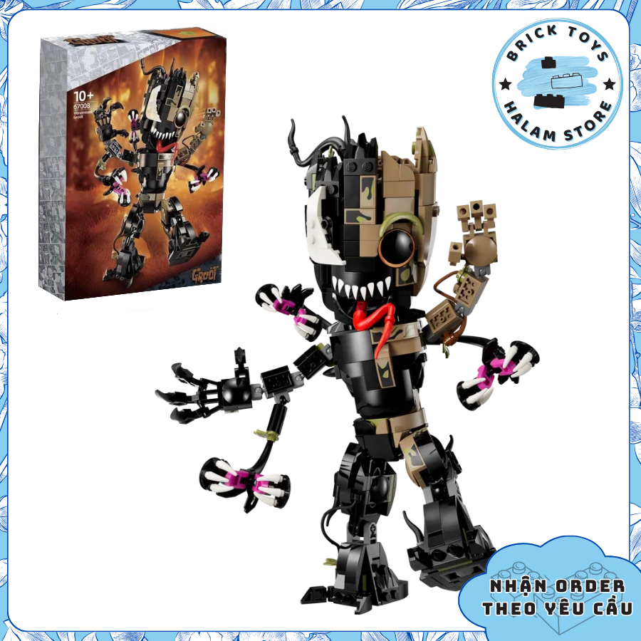 Marvel 67008 76249 Venomized Groot Assembly Model - Venomized Groot Puzzle Toy