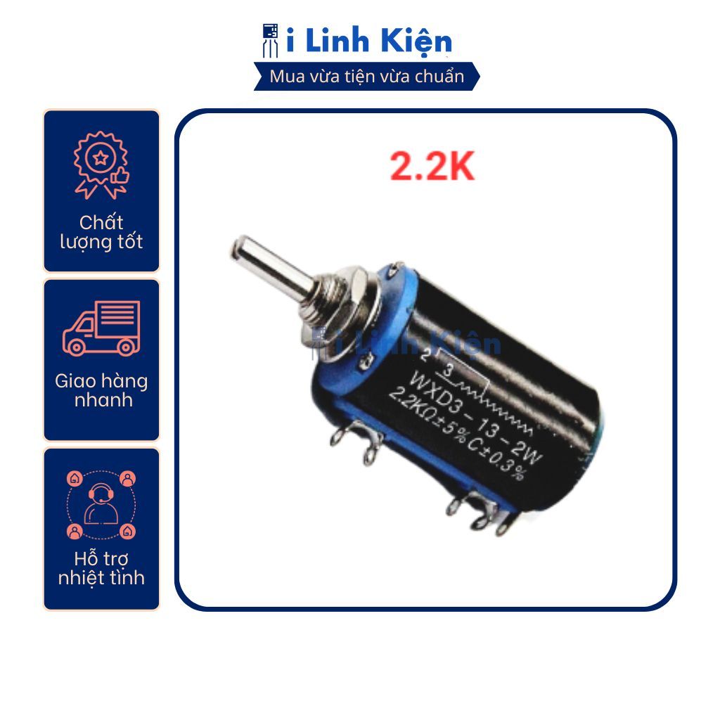 Potentiometer เดี่ยว 2 WXD3-13-2W หลายเลี้ยว