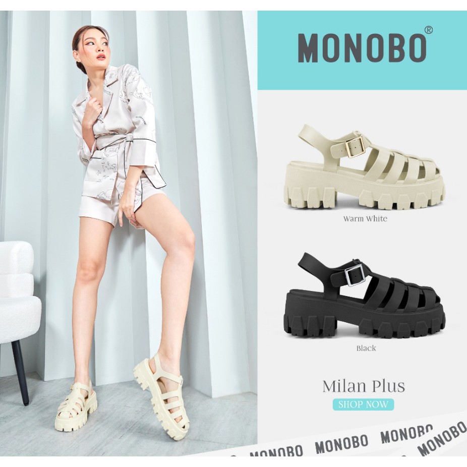 รองเท้าแตะผู้หญิง MONOBO MILAN PLUS Cross Strap สําหรับผู้หญิงไทยแท้