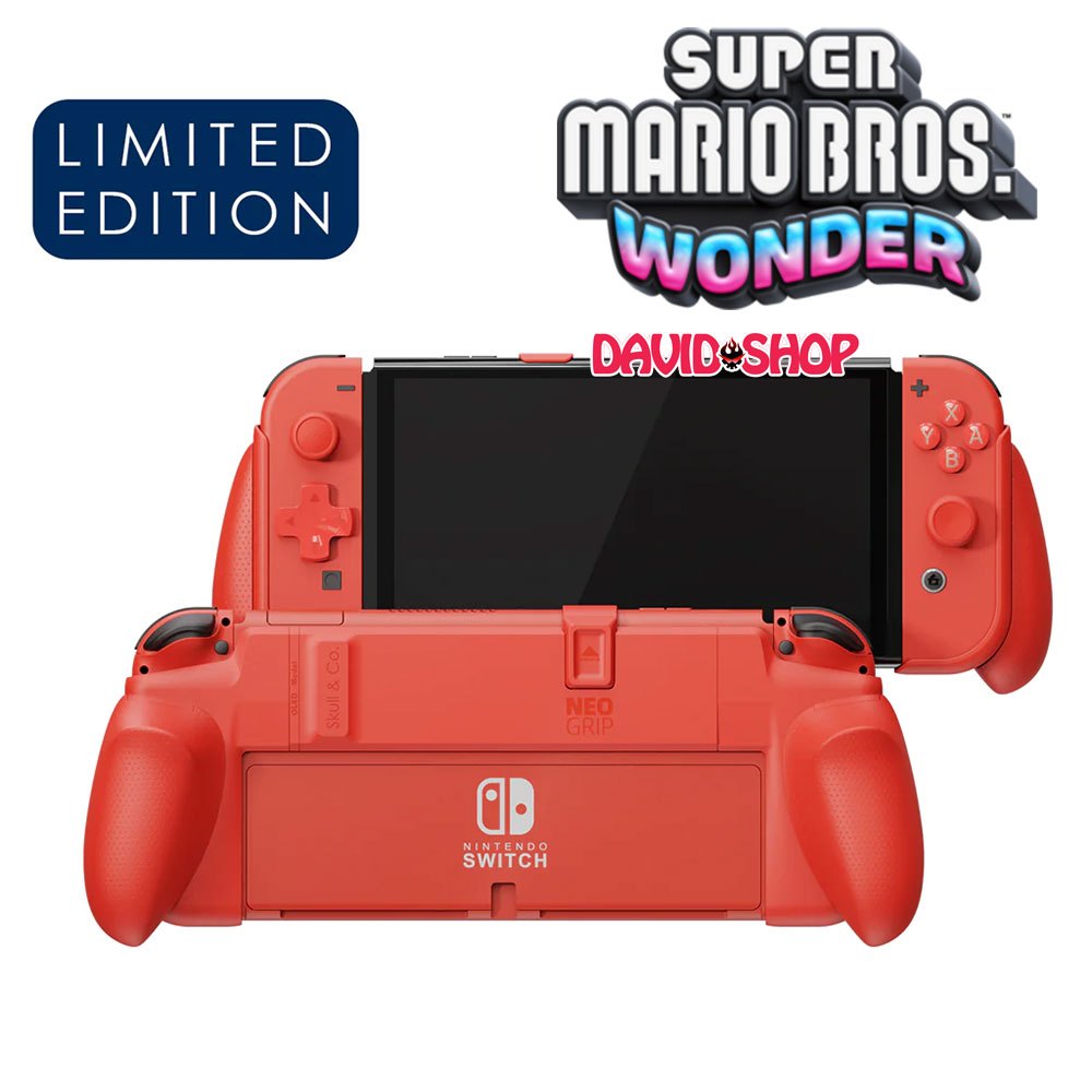 Skull &amp; Co.- Mario Red Limited NeoGrip Case สําหรับ Nintendo Switch OLED, V1, V2