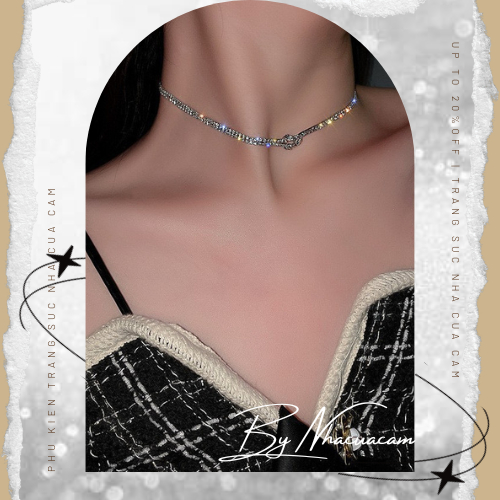 สร้อยคอโชคเกอร์หินบิดแฟชั่นสําหรับผู้หญิงไปปาร์ตี้หรูหรา เครื่องประดับ Nha Cua Cam