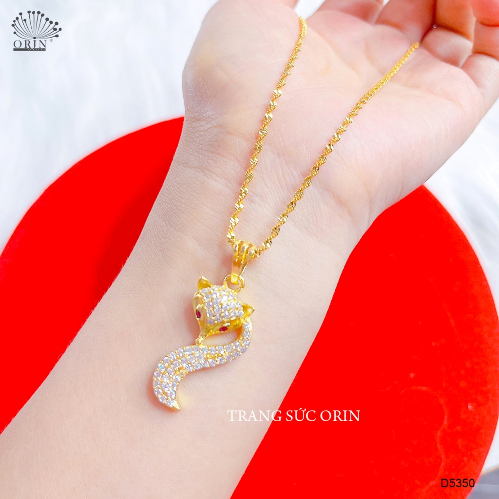 Orin D5350 สร้อยคอจี้สุนัขจิ้งจอกหุ้มหินคุณภาพสูง