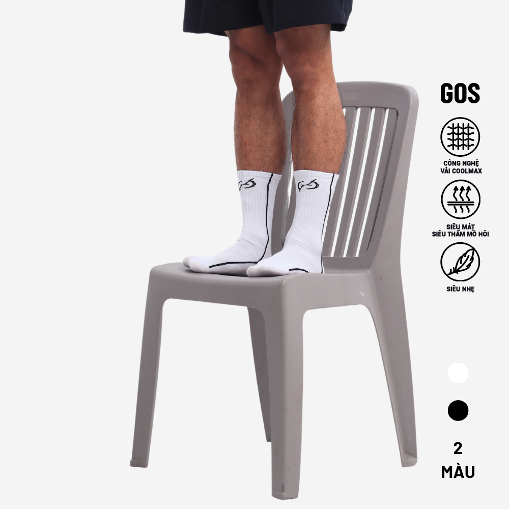 GOS PREMIUM ถุงเท้ากีฬาคอเต่าโลโก้
