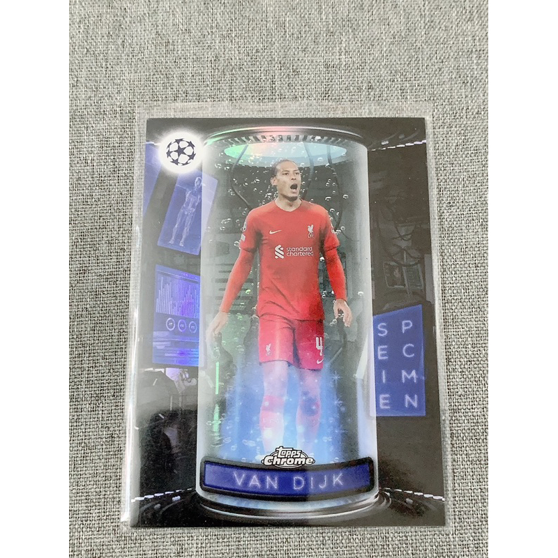 การ์ด Van Dijk Speciman Topps Chrome 2022/23