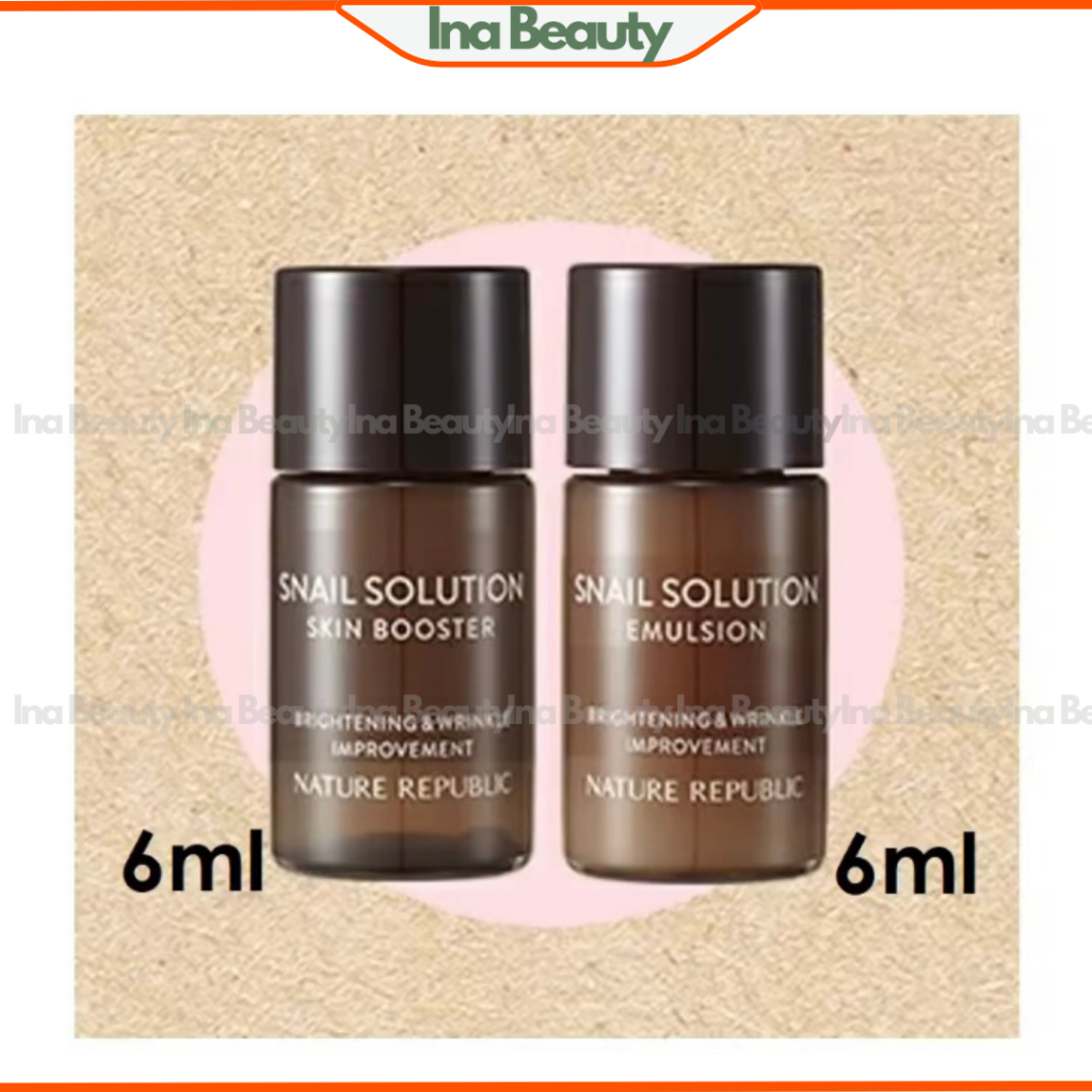 (Mini🌹 Snail Solution Nature Republic Premium Skin Care Set 6ml