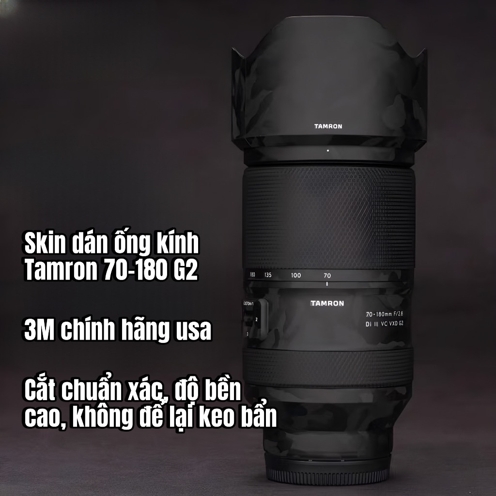 สติ๊กเกอร์และผิวหนัง 3M คุณภาพสูง สําหรับเลนส์ Tamron 70-180 G1, 70-180 G2 สําหรับ sony, Nikon Z