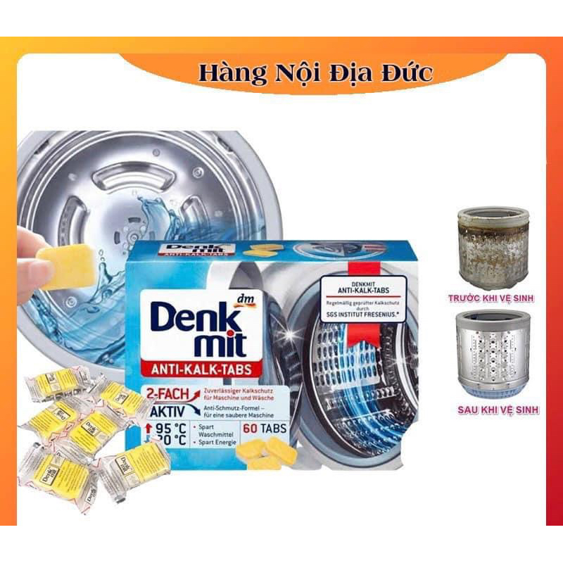 Denkmit Germany Washing Machine Drum Retail Cleaner Super Clean ( 1 แท ็ บเล ็ ตของแท ้
