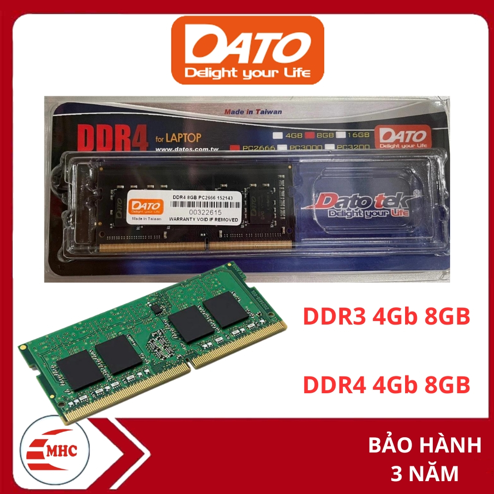แล็ปท็อป Ram หน่วยความจําแล็ปท็อป Dato 4G-8G ddr3 ddr4 บัส 1600 2666 3200 Gh warranty36 เดือน