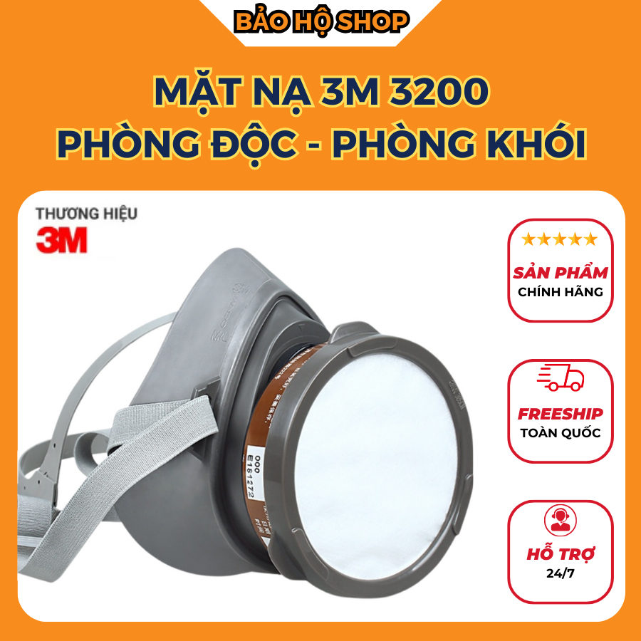 3200 หน้ากากกันพิษ กรองฝุ่นละเอียดและสารพิษ ผสานกรอง 3301CN ผ้าฝ้ายกรอง 3N11CN แผ่นกรองไอพิษ