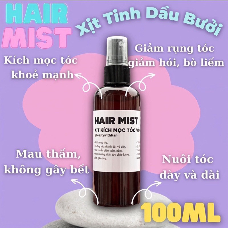Hair MIST Green Grapefruit Peel Essential Oil HAIR Growth Spray 100ml - HAIR MIST