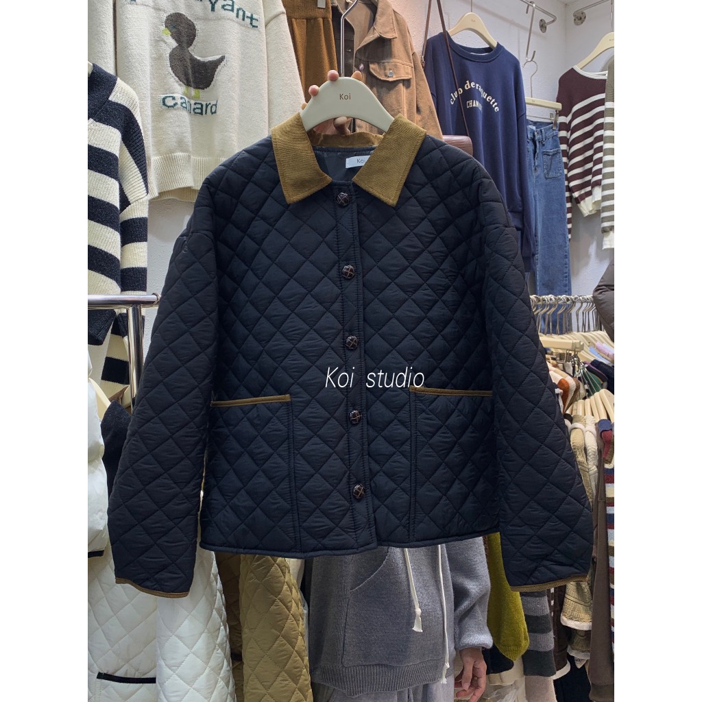 AK168 - เสื้อแจ็คเก็ตคอปกกํามะหยี่ผสม