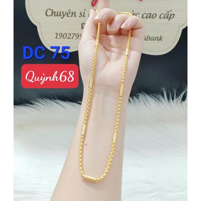 Quynh 68 สร้อยคอชุบทองสําหรับผู้ชายและผู้หญิง DTS0425