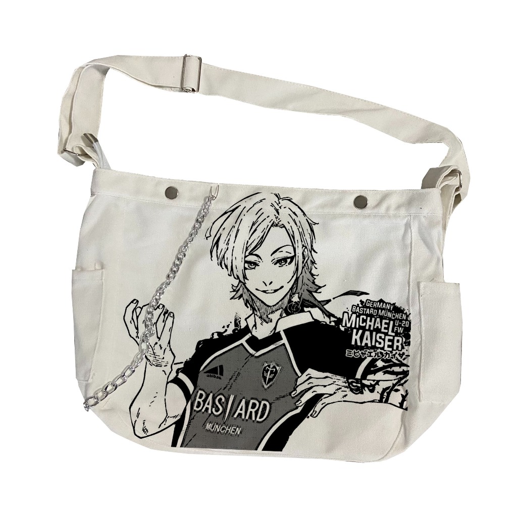 กระเป๋าสะพายข้าง Kaiser Michael BLUE LOCK ลาย Punk Canvas