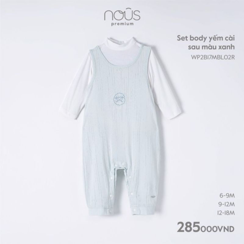 Nous bib body Set มีฝาหลัง สีขาว น้ําเงิน 02R6M เด็กวัยหัดเดิน