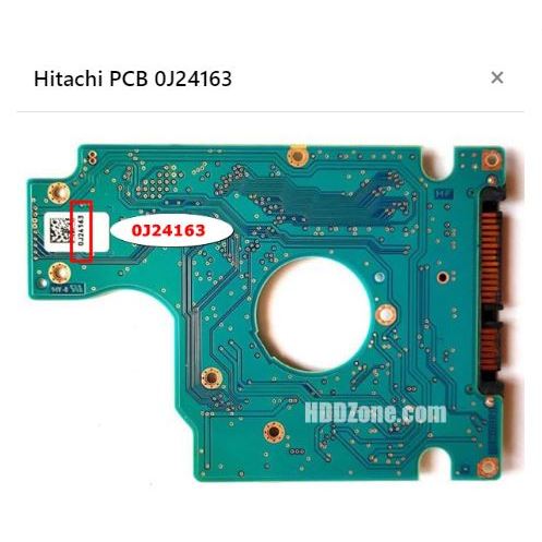 บอร์ดช่วยเหลือข้อมูลฮาร์ดไดรฟ์ Hitachi 500Gb 2.5" Z7K500-500 0J24163
