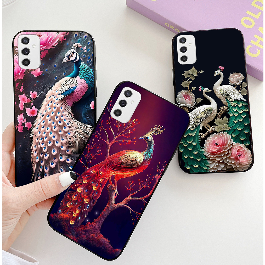 เคส Samsung m23 5g / m52 5g พิมพ์ลายนกยูง / เคสสวยงาม
