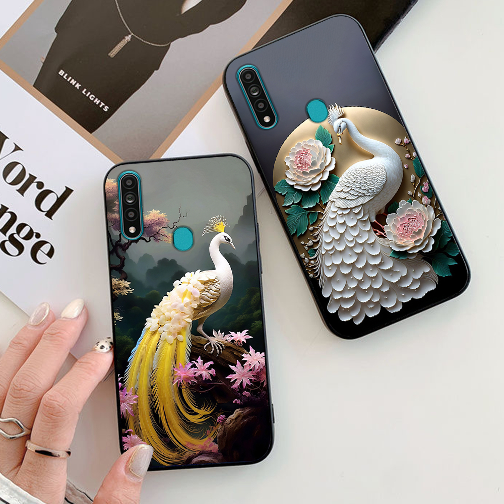 Oppo a31, เคส oppo a8 พิมพ์ลายนกยูง / เคสสวยๆ