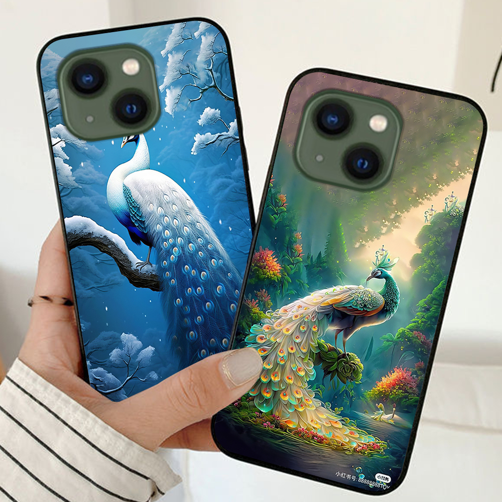 เคสสําหรับ Iphone 13 / ip 13 mini / ip 13 pro / ip13 pro max พิมพ์ลายนกยูง / เคสสวย