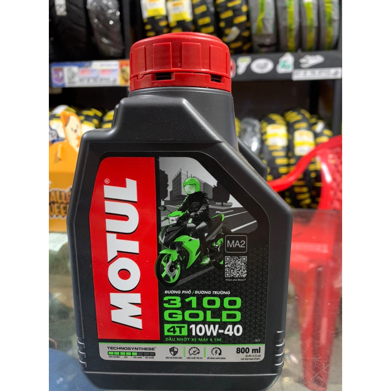 Motul 3100 Gold 10w40 น้ํามันหล่อลื่นมอเตอร์ไซค์ ขวด 800ml