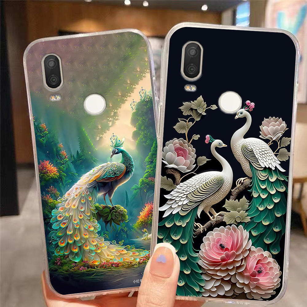 เคส Vsmart Active 1 / vsmart Active 1 Plus / vsmart Active 1+ พิมพ์ลายนกยูง / เคสสวยงาม
